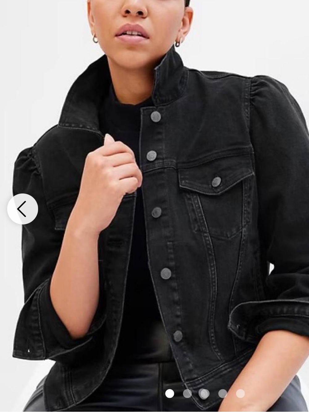 Gap puff sleeve denim jacket size extra small